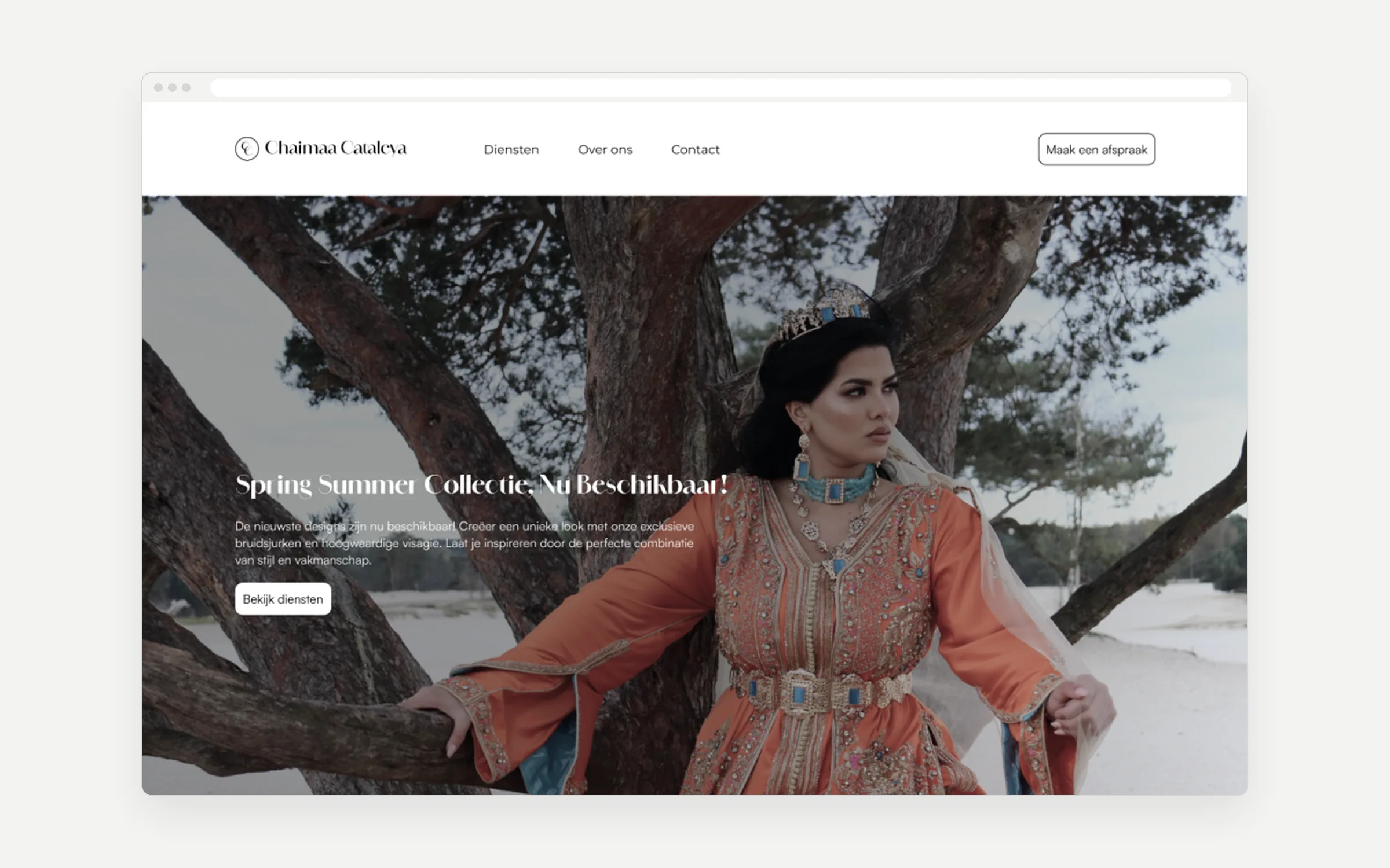 The Chaimaa Cataleya homepage on a laptop